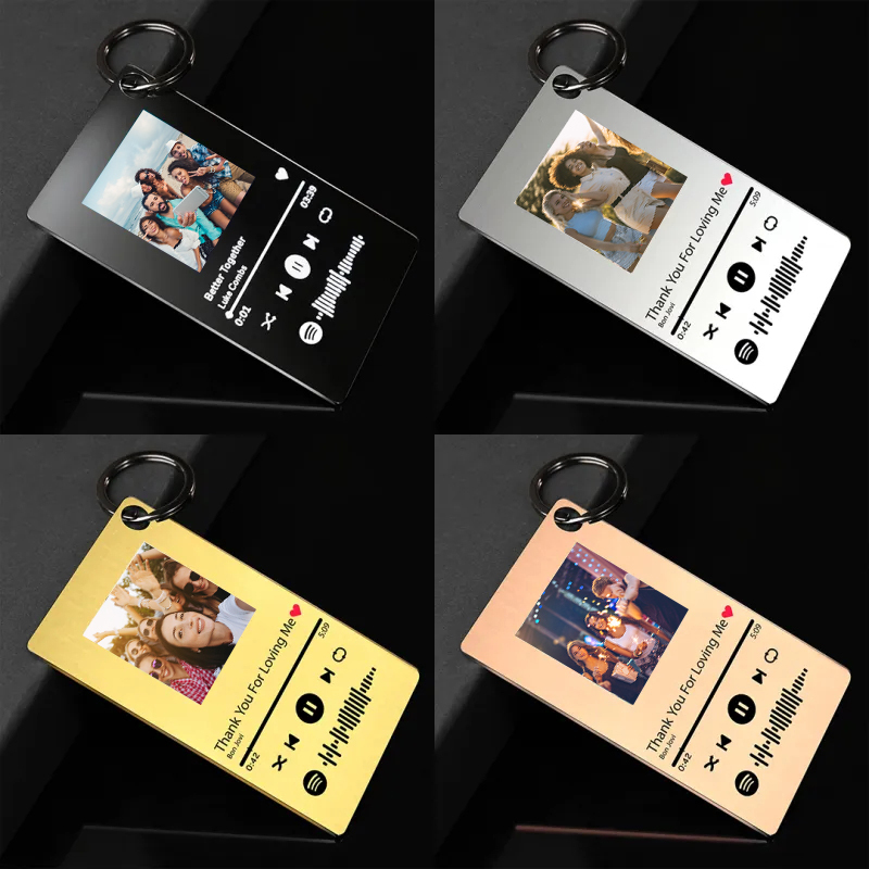 Best Friend Gift Custom Photo Scannable Music Code Plaque Gift For Him