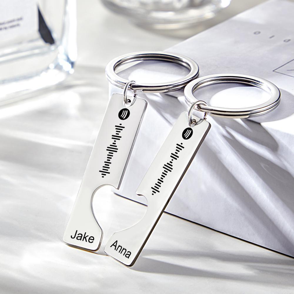 Drive Safe - Custom Spotify and Named Keychain Music Keychain Gifts For Him