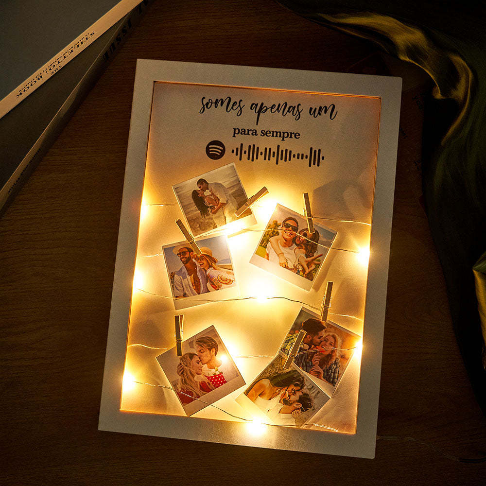 Custom Scannable Code Photo Engraved Ornaments Creative Photo Wall Couple Gifts