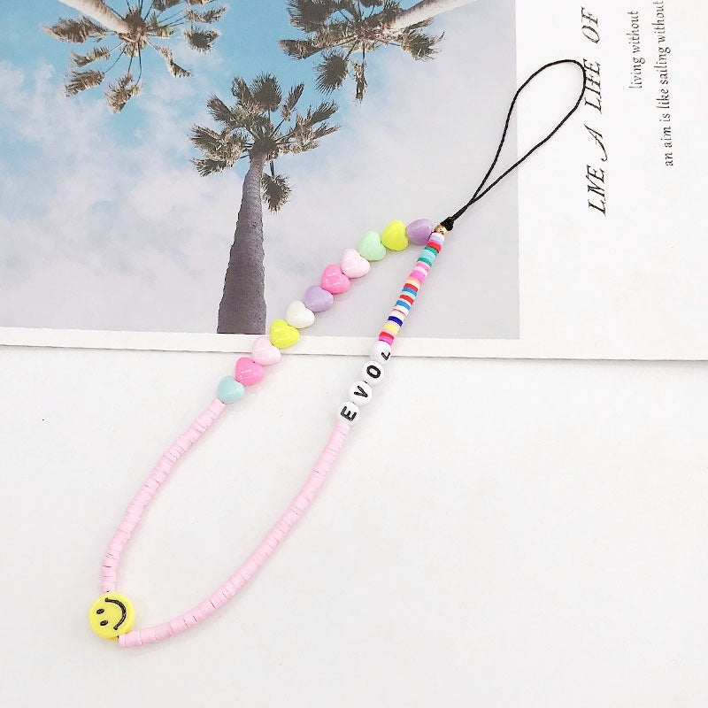 Polymer Clay LOVE Letters Mobile Phone Charm Gifts for Her
