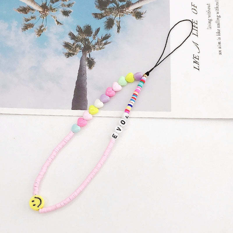 Polymer Clay LOVE Letters Mobile Phone Charm Gifts for Her