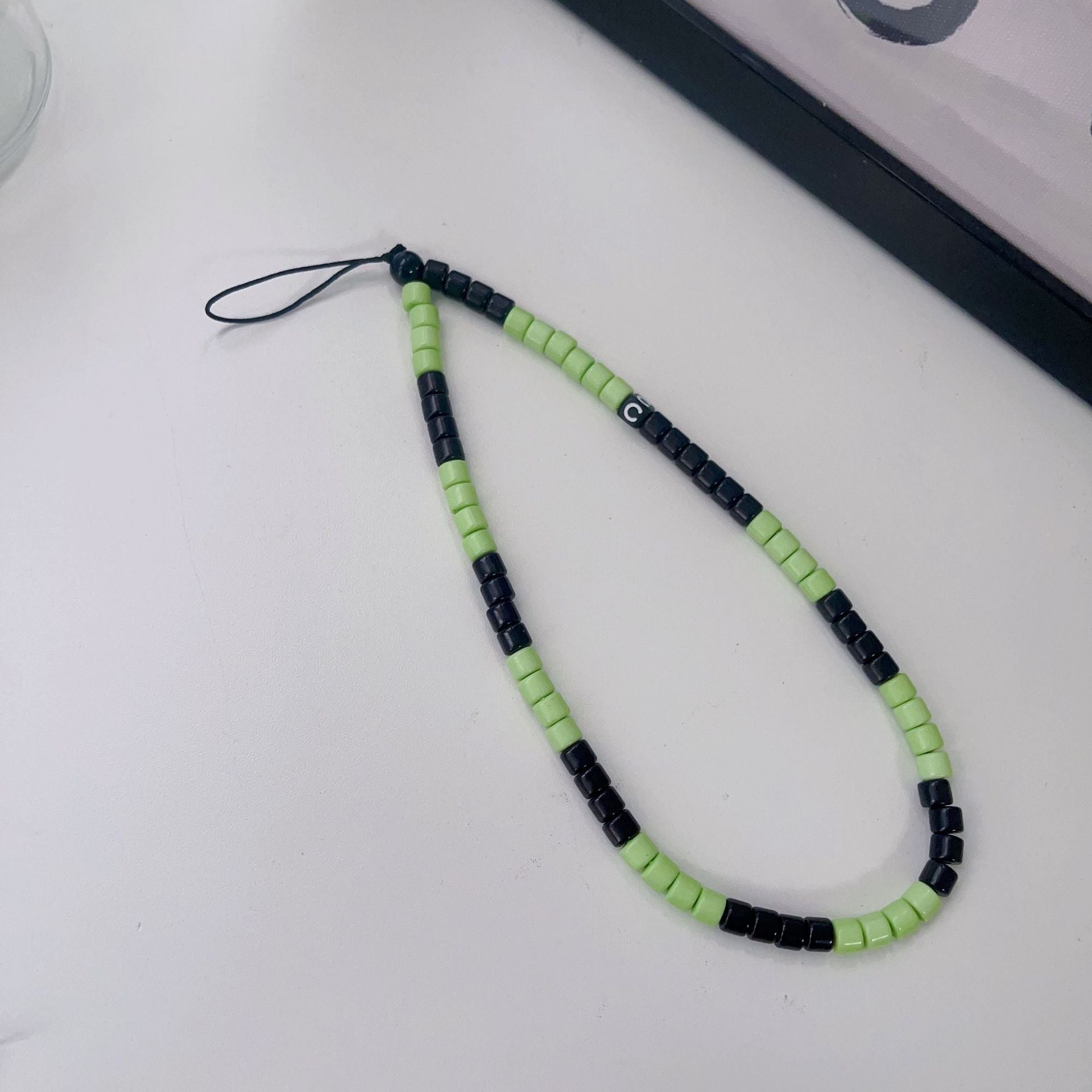 Green and Black Roller Ball Phone Charm Special Gift