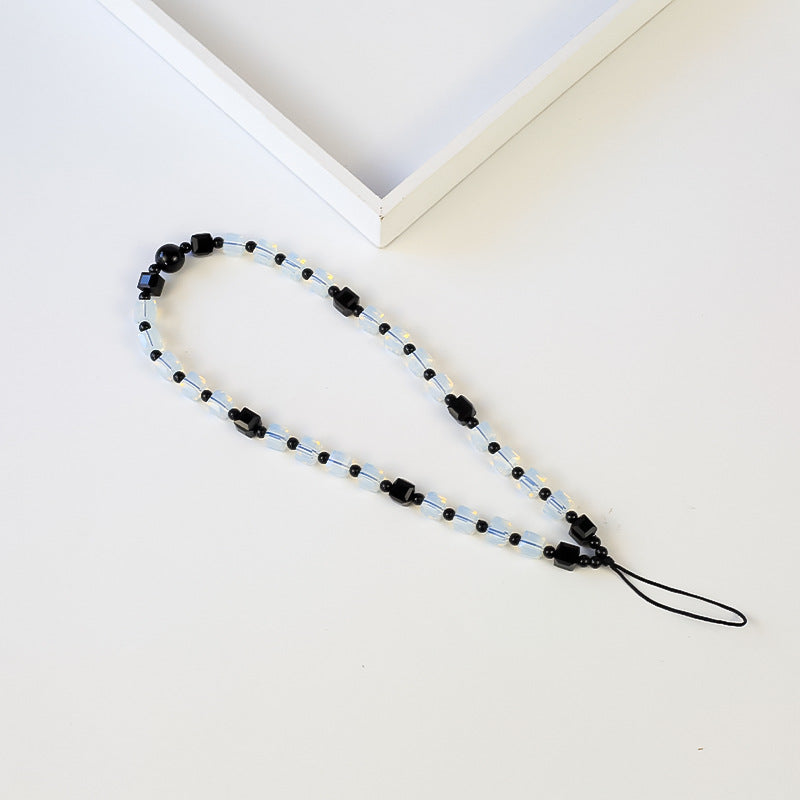 Black and White Mobile Phone Charm Gift for Her