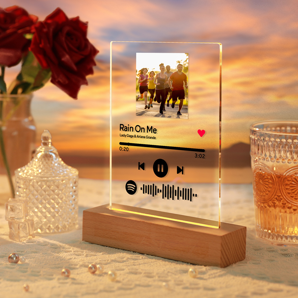 Custom Spotify Code Acrylic Nightlight/Plaque/Keychain Gift Idea For Best Friend
