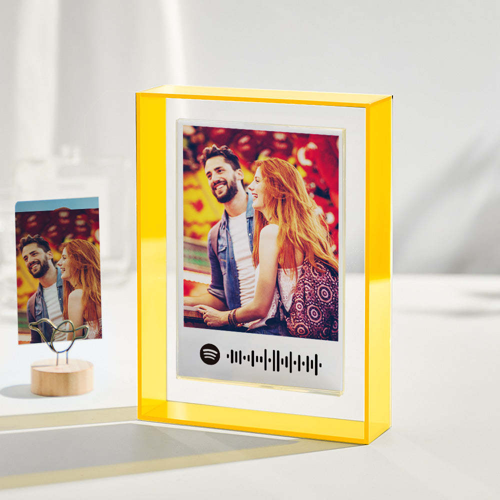 Custom Scannable Spotify Code Ornaments Colored Border Acrylic Gifts