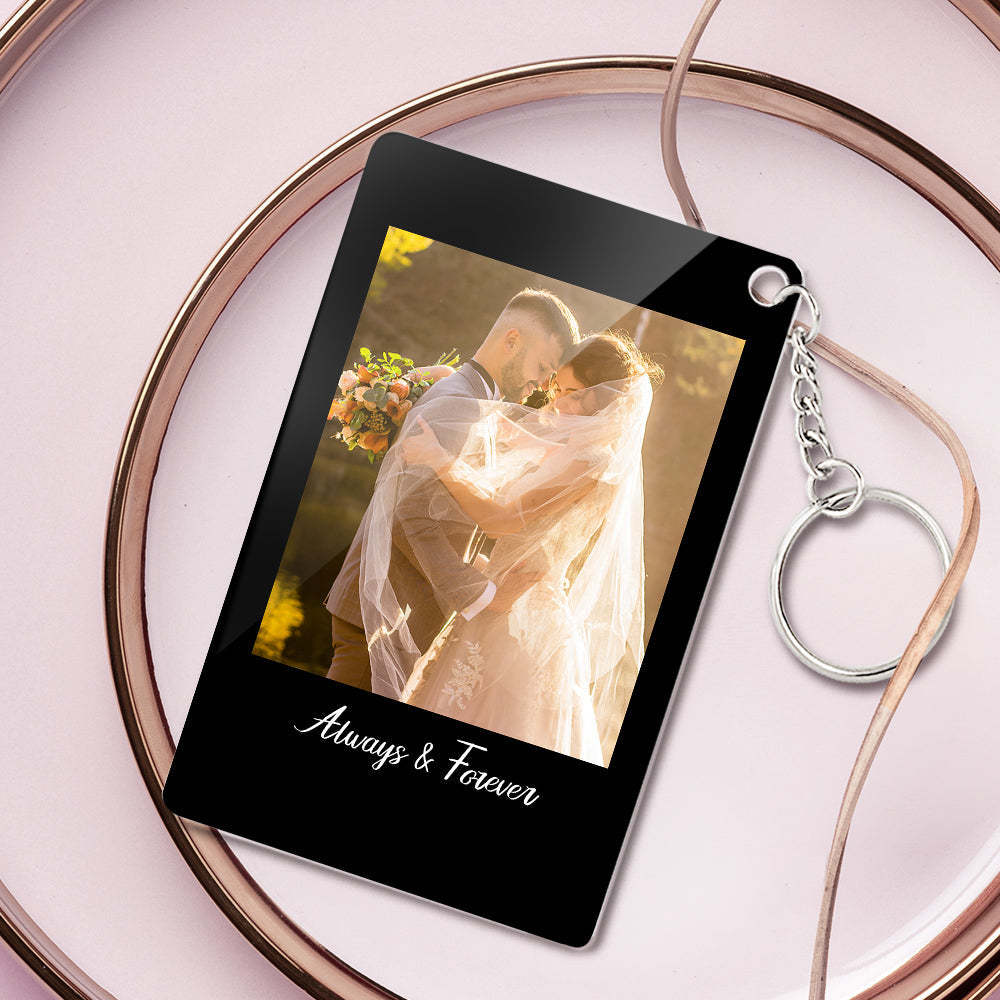 Wedding Gifts Custom Photo Keychain Personalized Message Keyring
