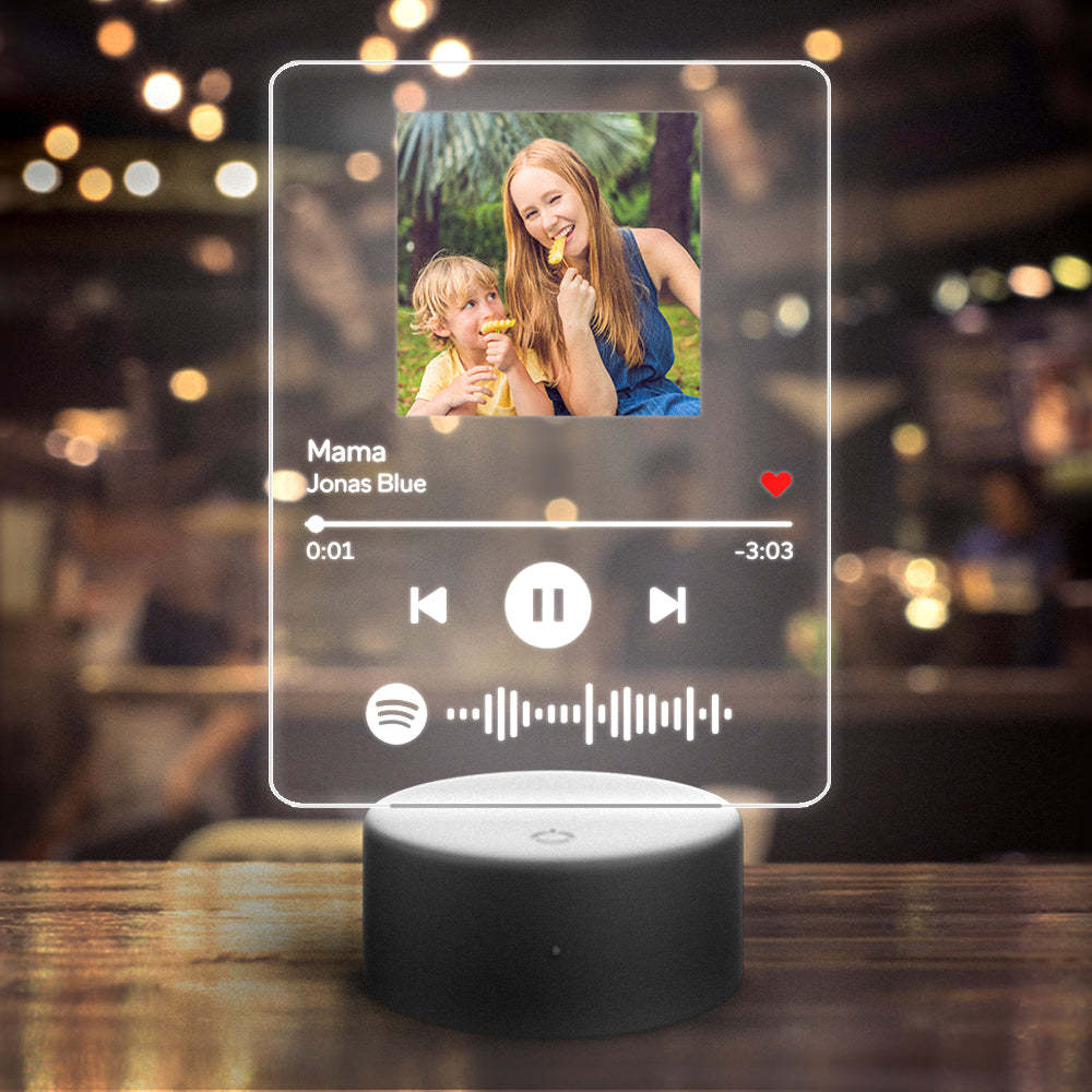 Custom Spotify Night Light with 7 Colors Personalized Night Light Mother's Day Gift