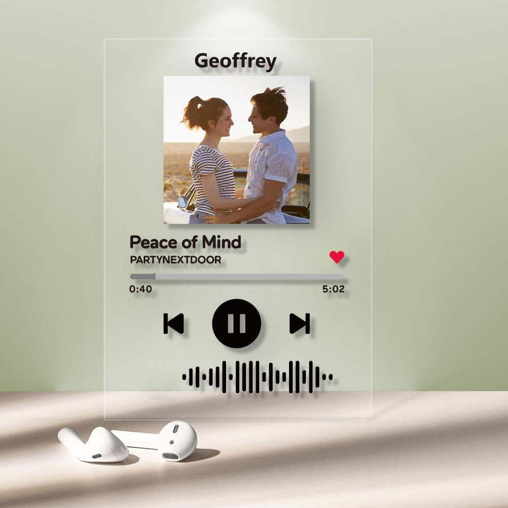 Custom Scanable Music Code Plaque Personalized Music Plaque Anniversary Gifts