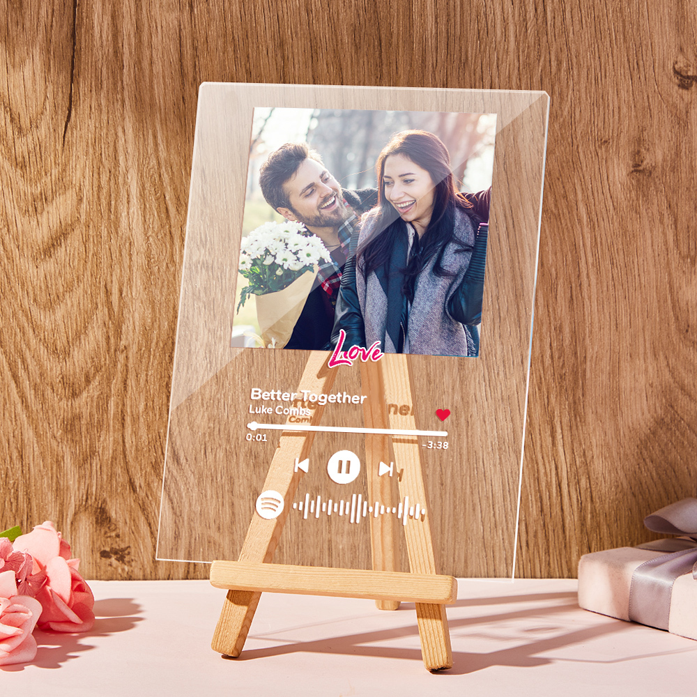 Gift For Her Custom Spotify Code Acrylic Plaque/Night Light/Keychain