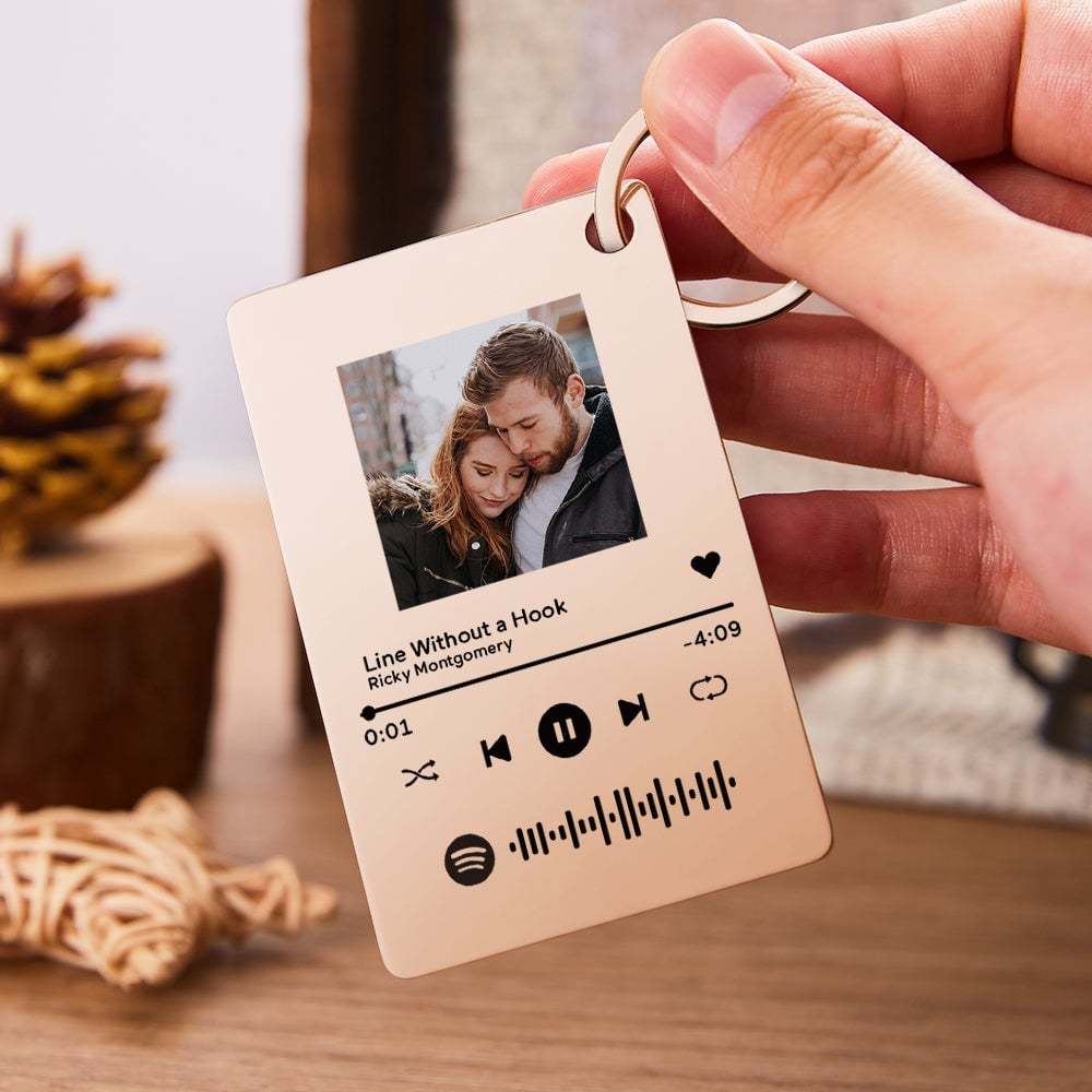 Best Friend Gift Custom Photo Scannable Music Code Plaque Gift For Him