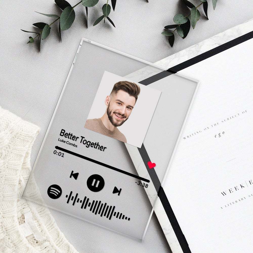 Custom Spotify Code Music Plaque Glass Gifts For Yourself