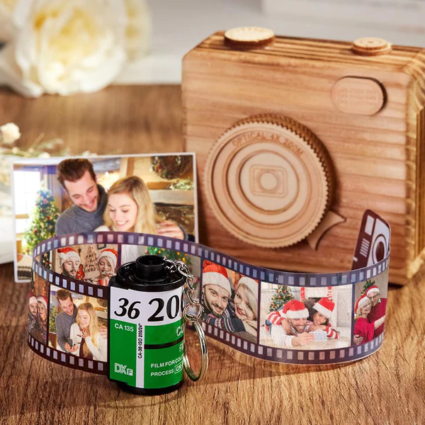 Custom Camera Roll keychain Recycled Camera Roll Multiphoto Colorful Gifts