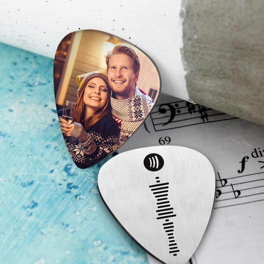 Custom Spotify Code Guitar Pick Engraved Photo Guitar Pick Christmas Gifts