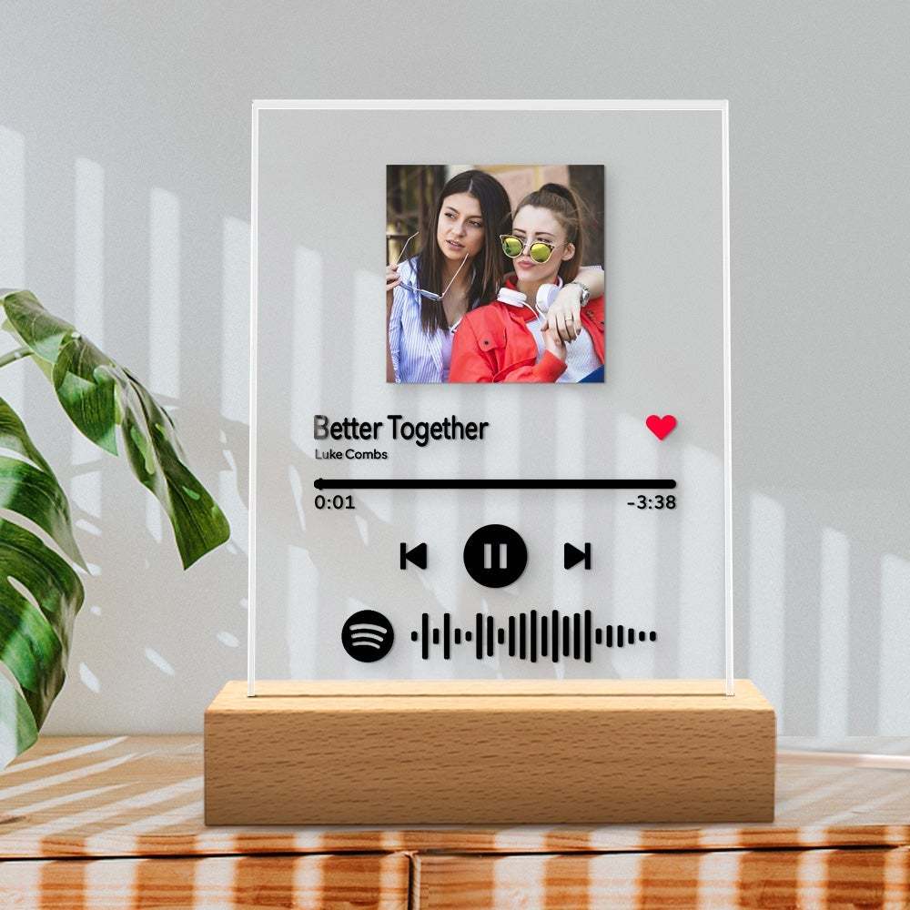 Custom Spotify Code Music Plaque Glass Gifts For Yourself