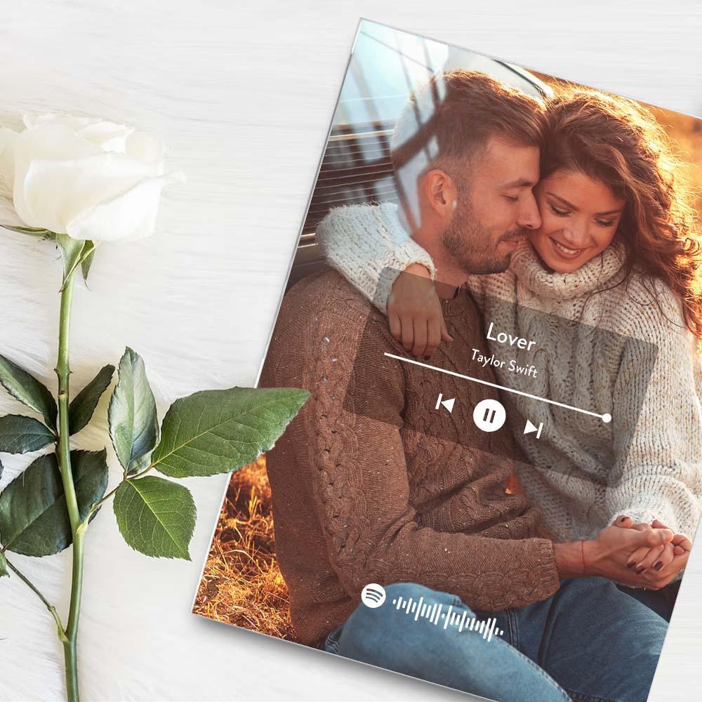 Customized Spotify Code Plaque Custom Photo Music Plaque Gift For Lover