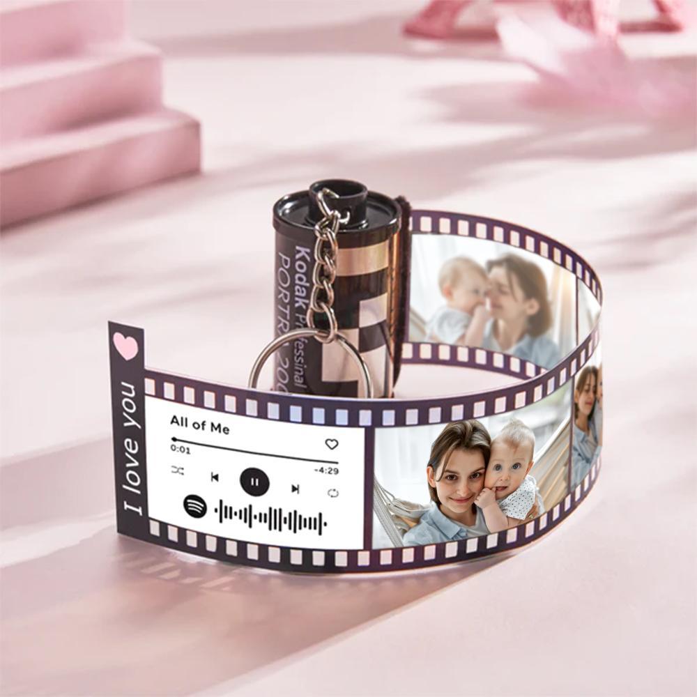 Custom Text For The Film Roll Keychain Spotify Camera Roll Keychain Mother's Day Gift