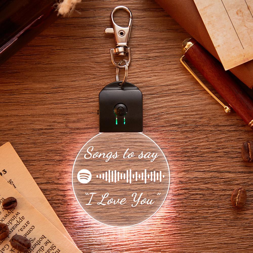 Custom Spotify Code Keychain 7 Colors Light Up Keychain