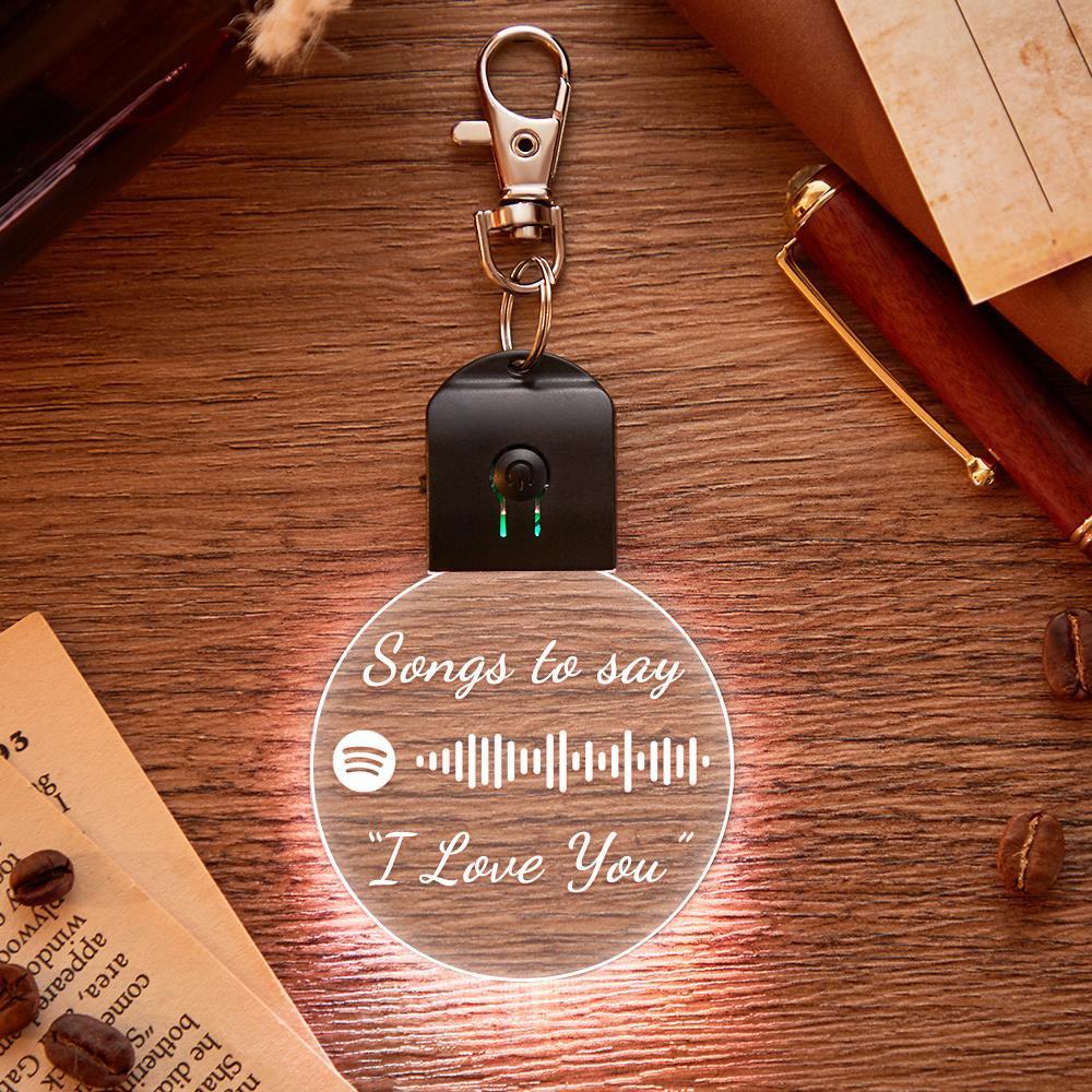 Custom Spotify Code Keychain 7 Colors Light Up Keychain