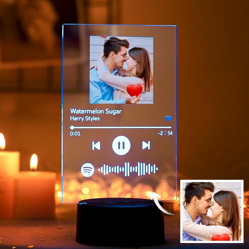 Custom Spotify Night Light Personalized 7 Colors Night Light