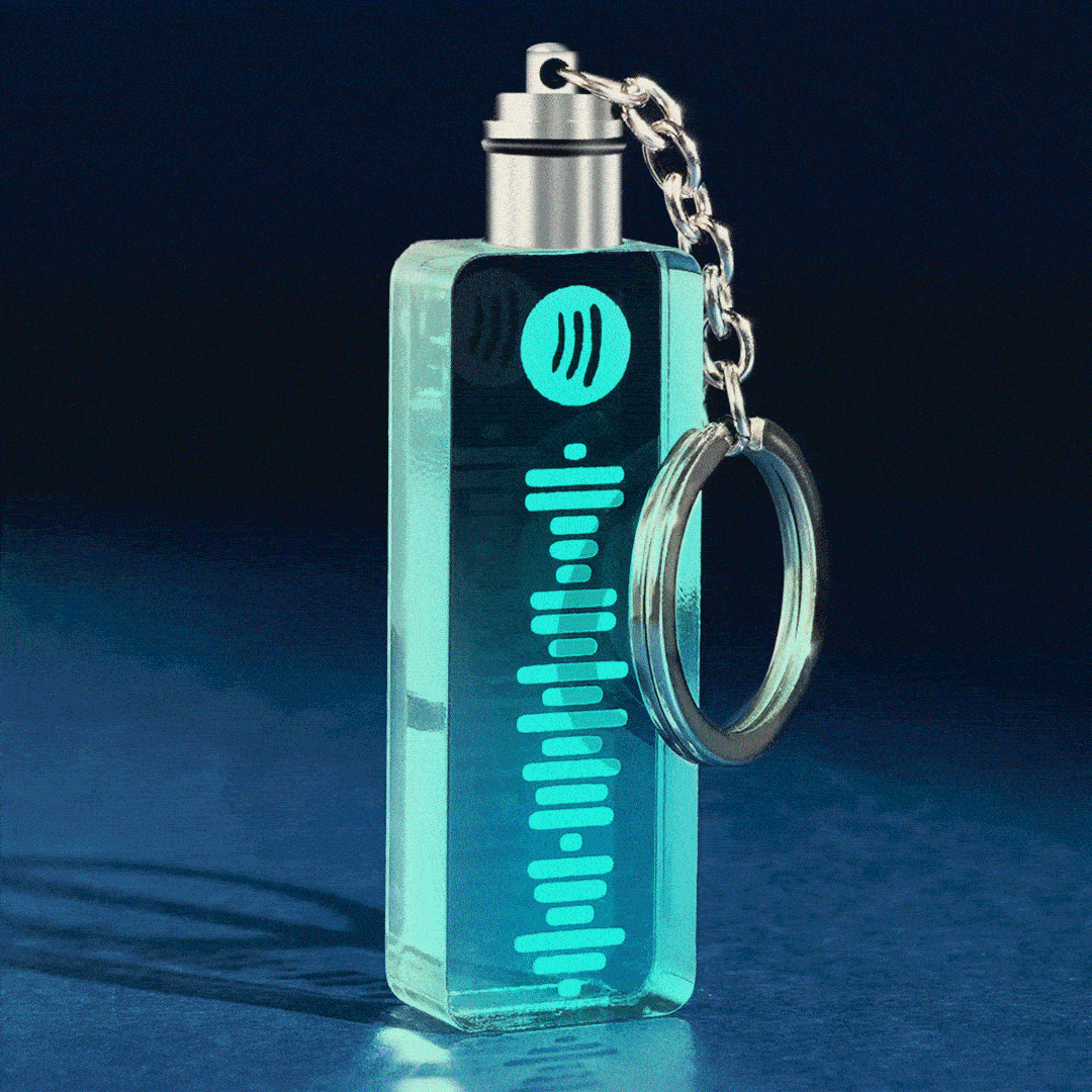 Anniversary Gifts Custom Spotify Code Keychain Personalized Music Song Shiny Keychain Memorial Gifts for Her