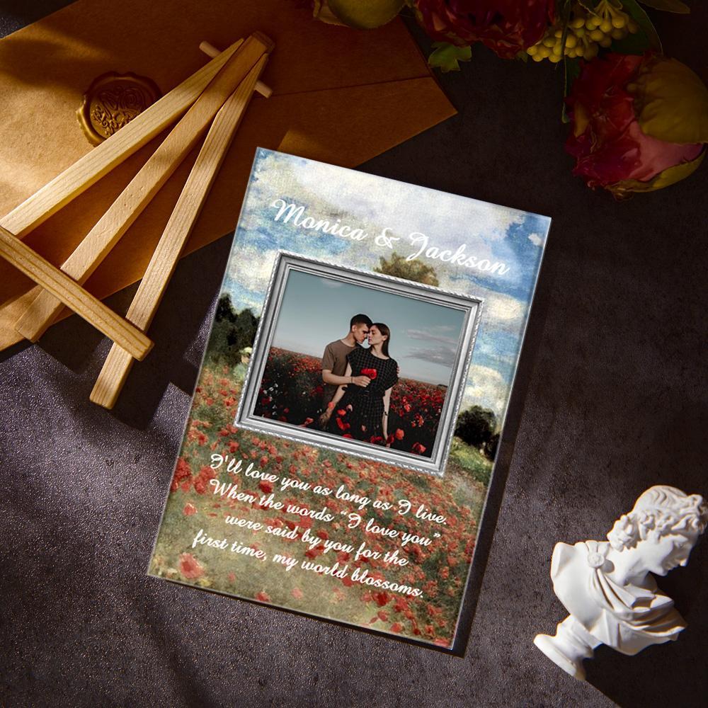 Custom Vintage Oil Painting Photo Plauqe  Keychain 3 Stlyle Decor For Home