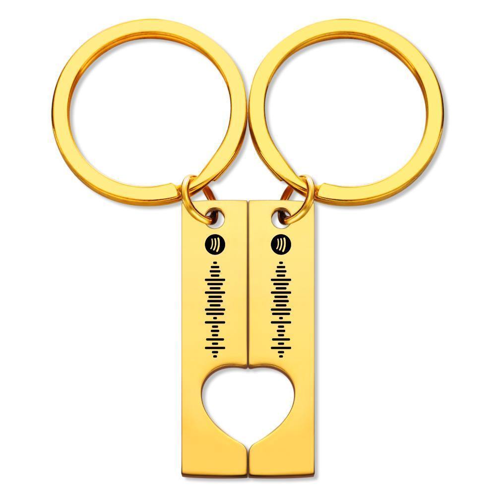 Christmas Gift For Her 2 Personalized Spotify Code Keychain | Heart Cut Out Keychain For Her
