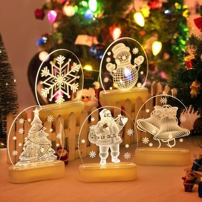 Christmas Gifts Night Light Christmas Decoration 3D Lamp Room Table Lamp LED Decoration Lamp