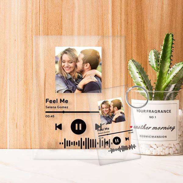 Custom Spotify Glass 7 Colors Night Light Music LED Lamp Gift for Father