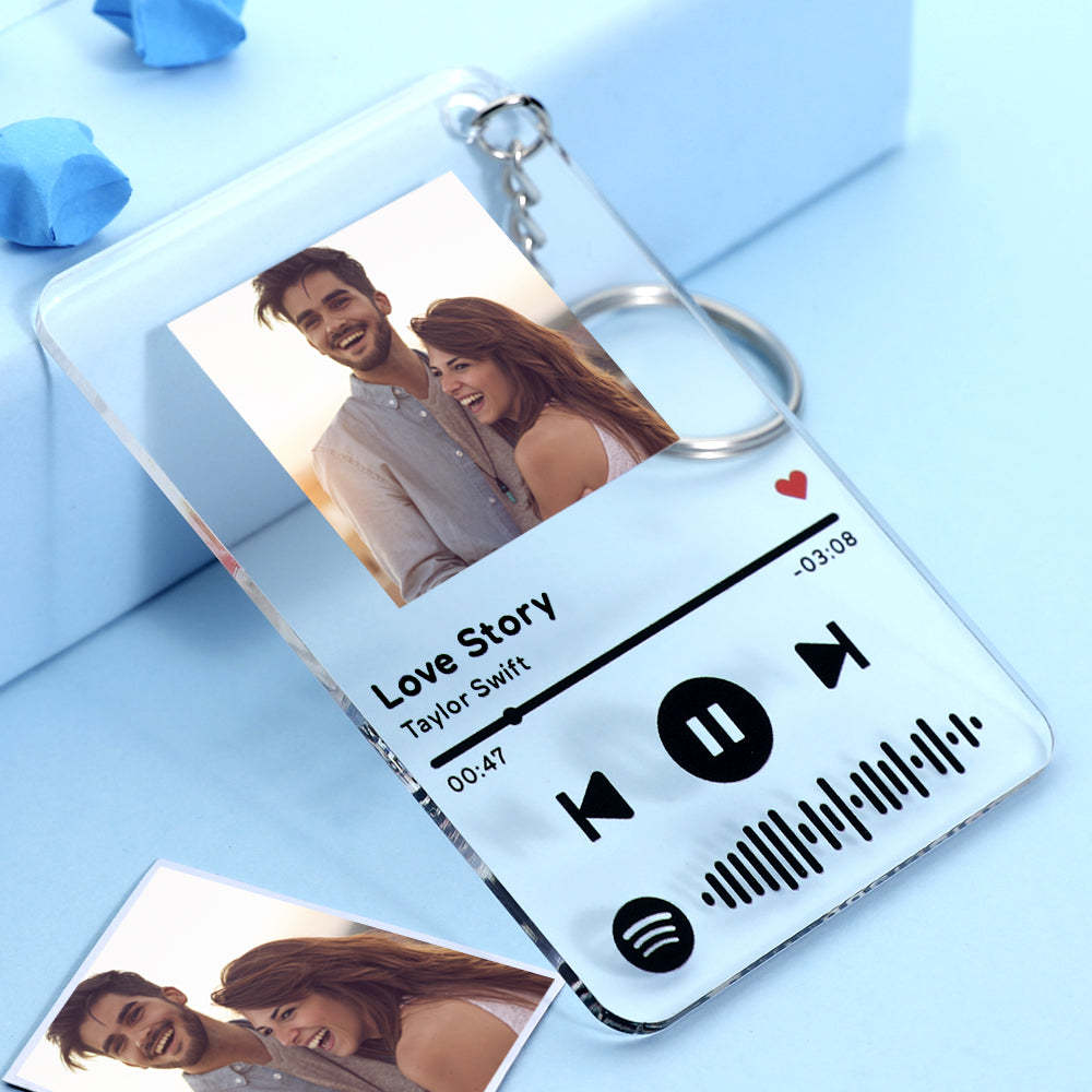 Custom Spotify Code Song Keychain for Wife
