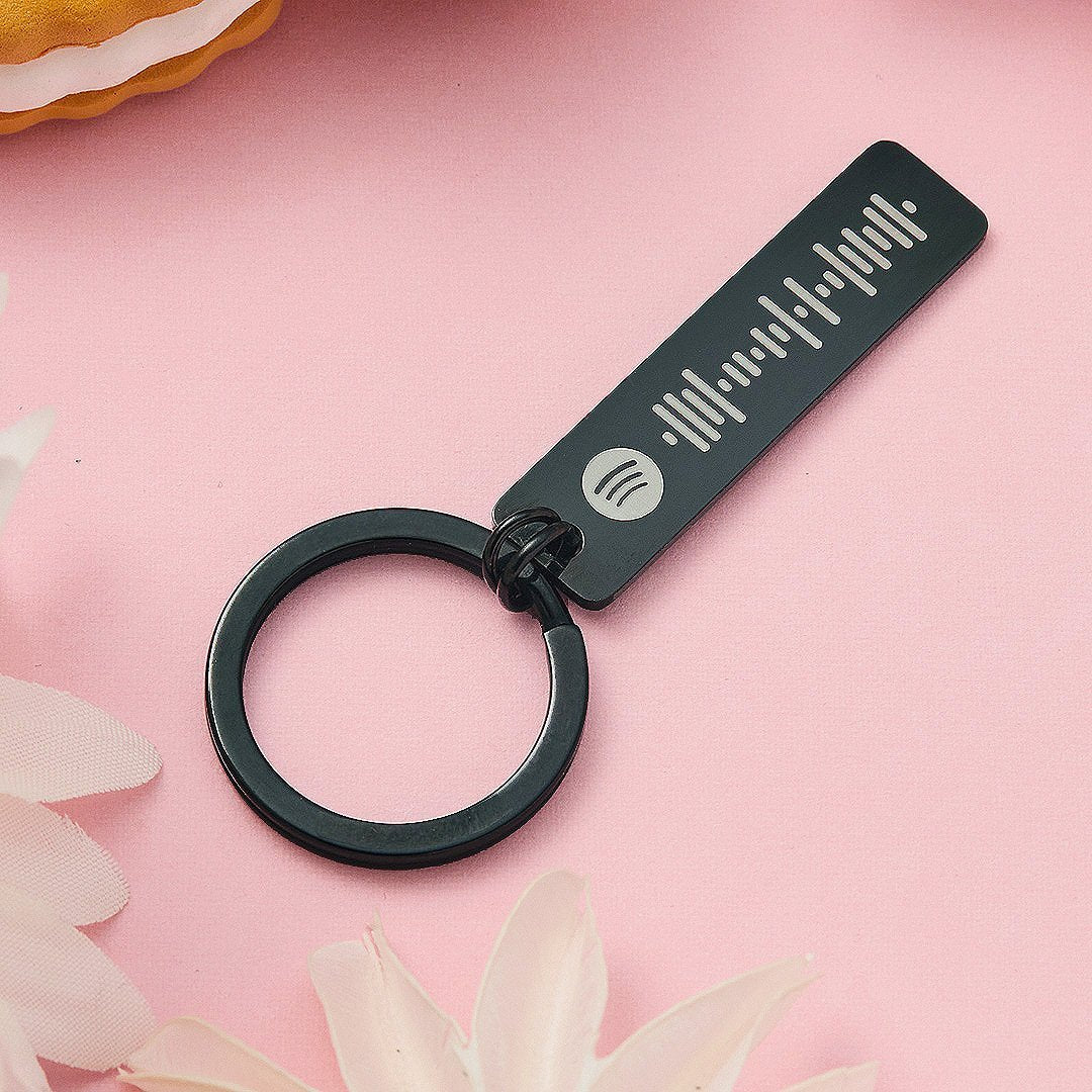 Custom Spotify Code Music Keychain