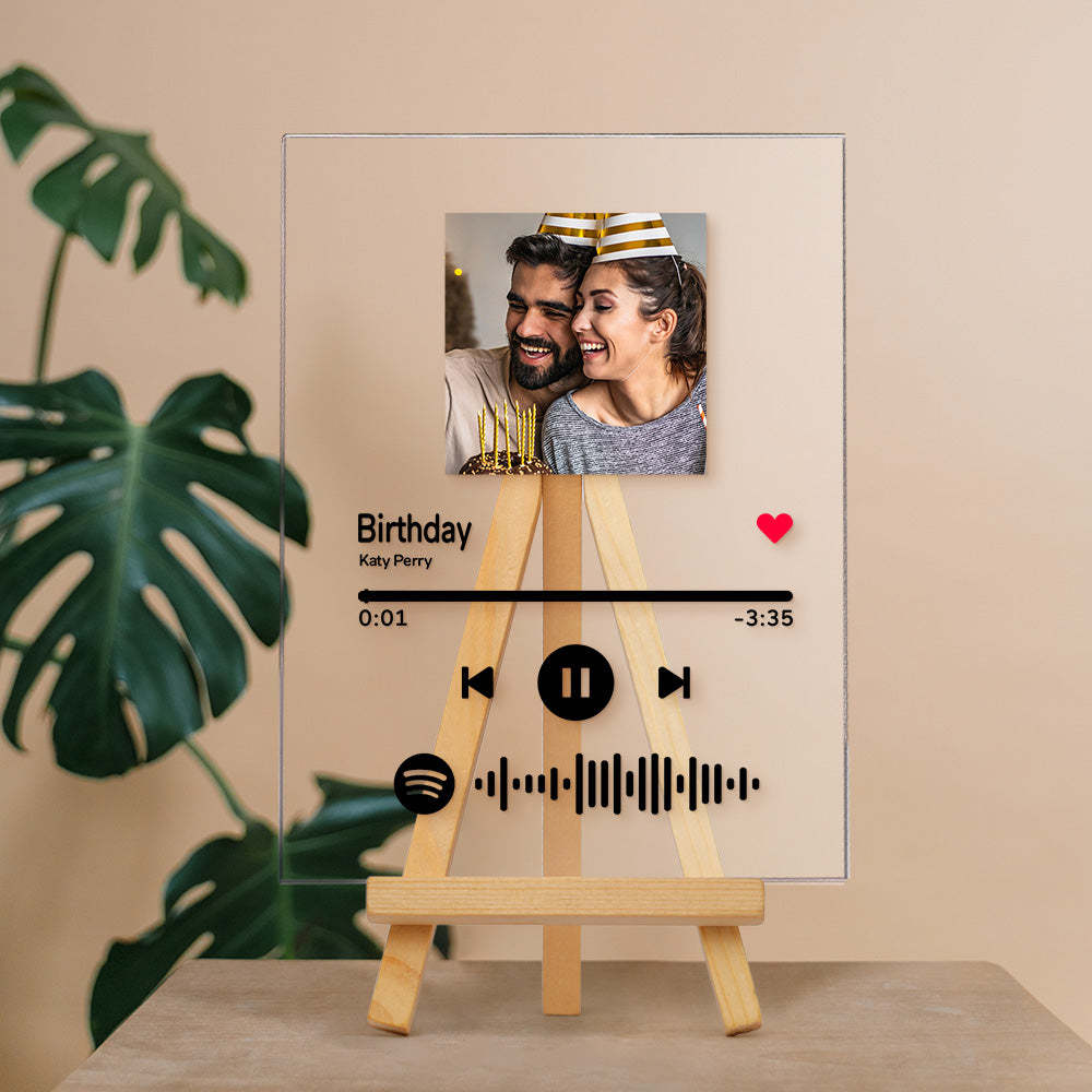 Custom Spotify Night Light / Acrylic Spotify Plaque Photo Keychain Gift For Birthday