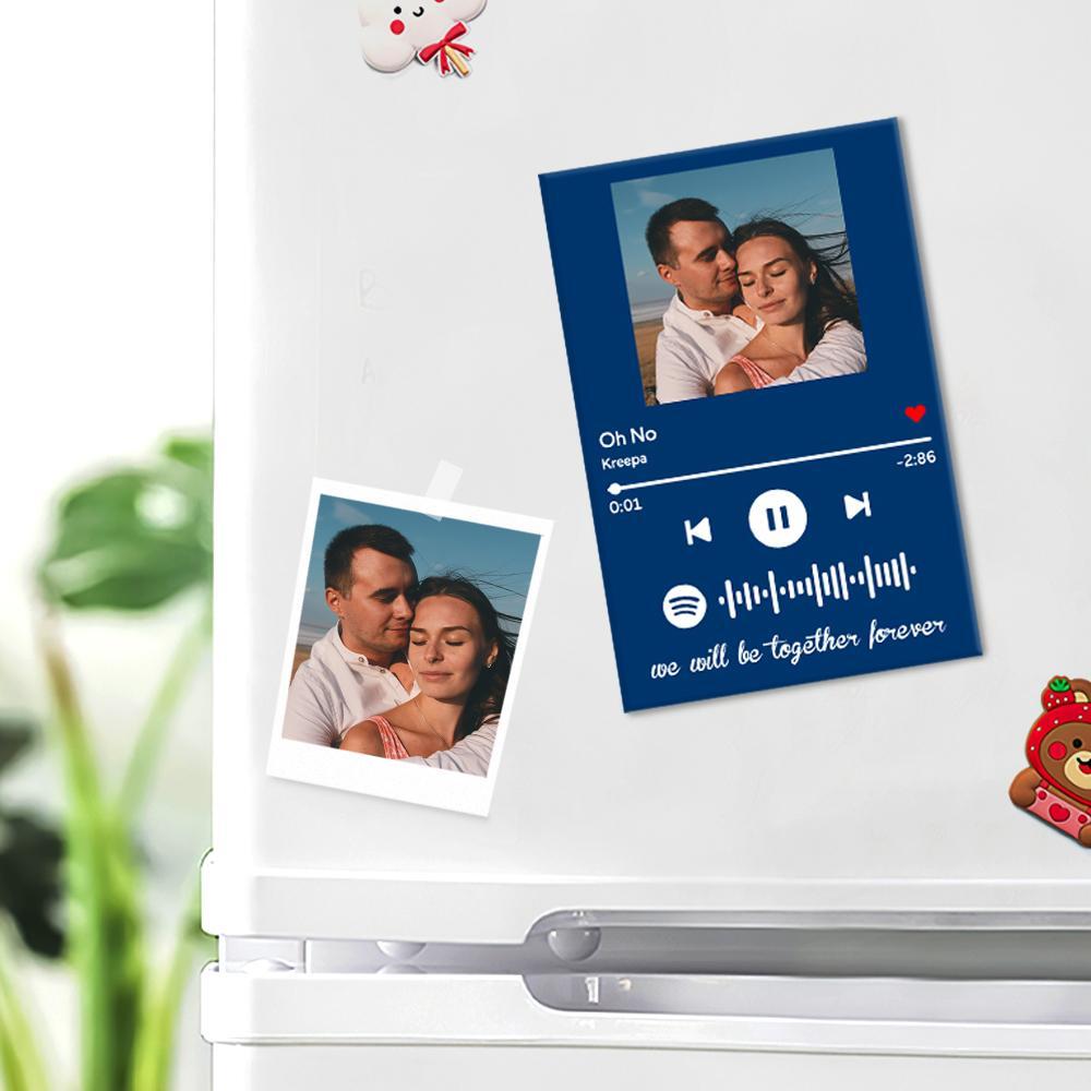 Custom Spotify Code Music Song Fridge Magnet With Text Yellow