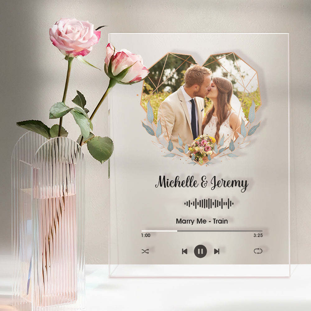Custom Music Plaque Acrylic Keychain / Plaque / Nightlight Wedding Anniversary Gift
