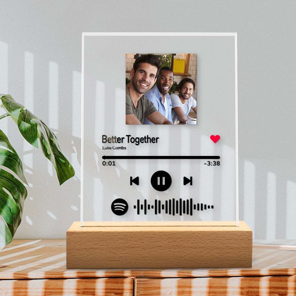 Custom Spotify Code Music Plaque Glass Gifts For Yourself