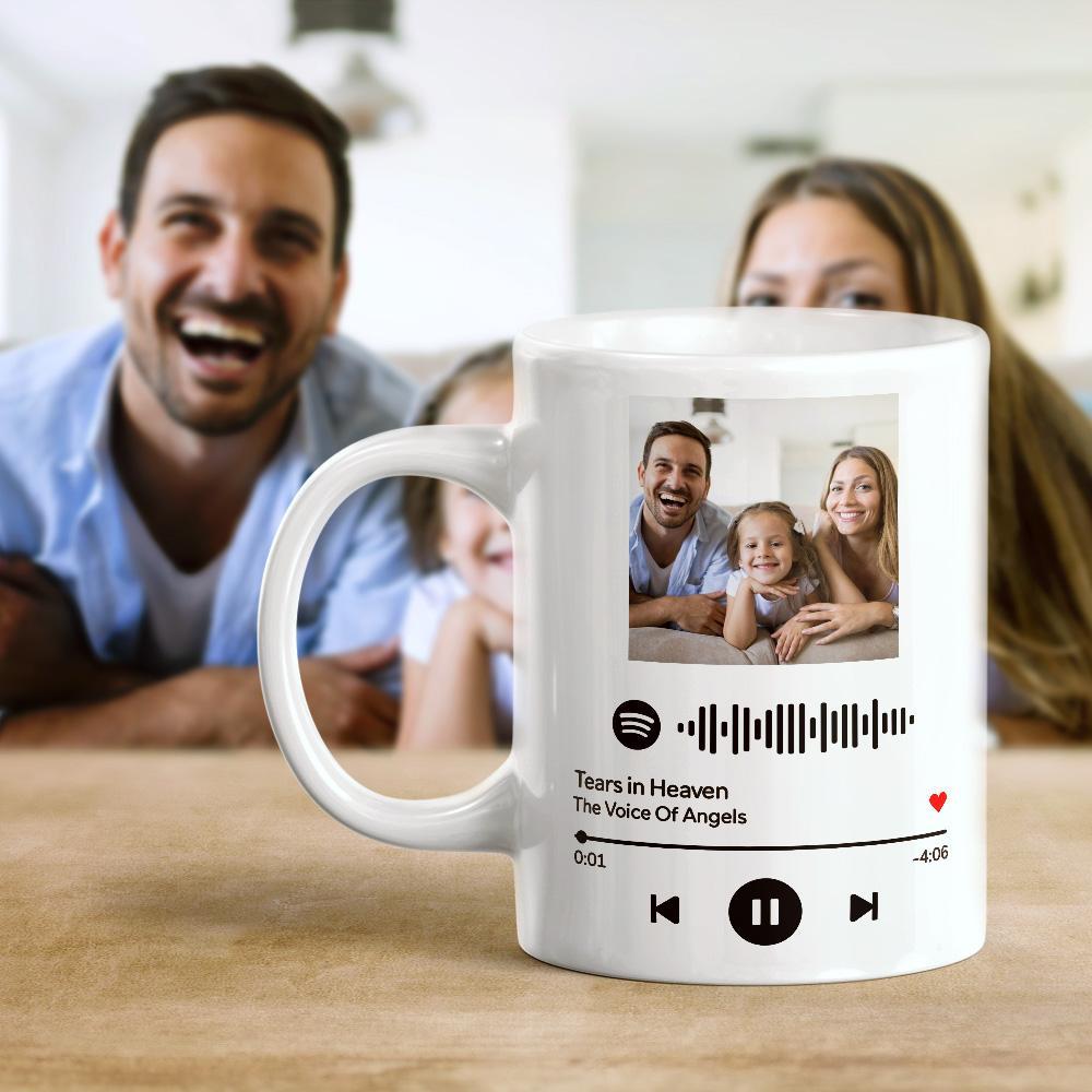 Custom Scannable Spotify Code Photo Mug Family Gift