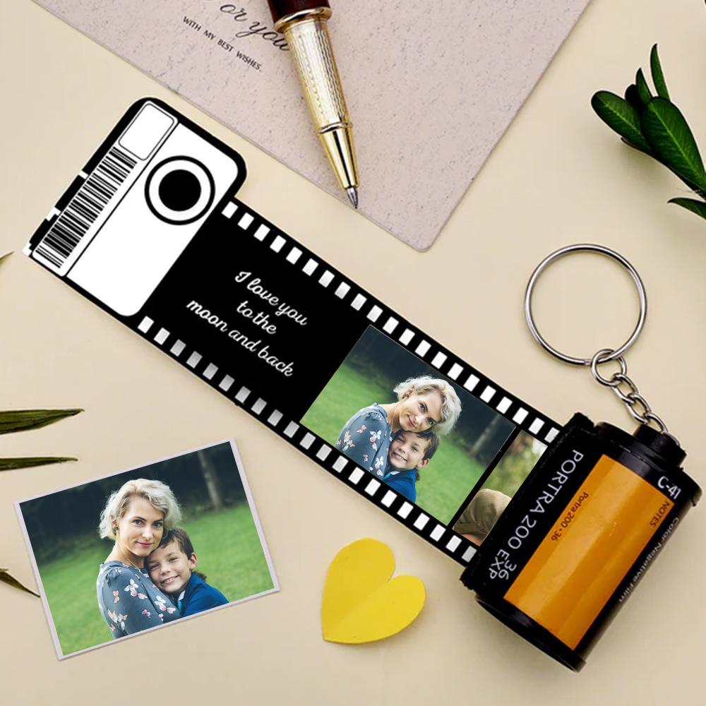 Custom Engraved Name and Text Camera Roll Keychain Personalized Photo Film Roll Keychain Gift For Mother