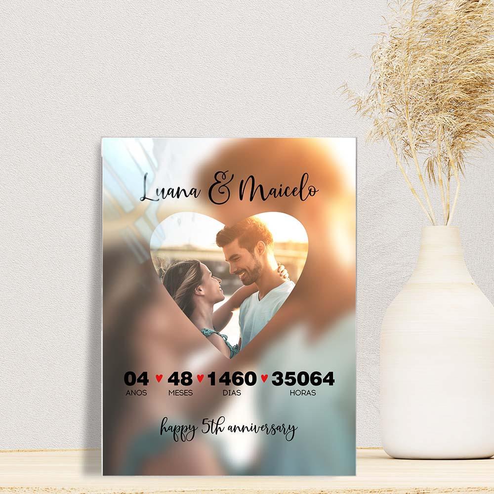 Custom Heart Art Personalized Frame Couple Gift