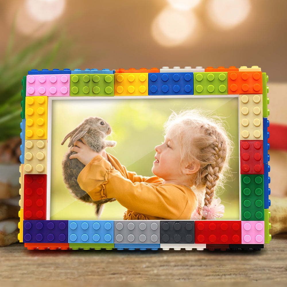 Building Blocks Picture Frame DIY Photo Frame Gift for Kids