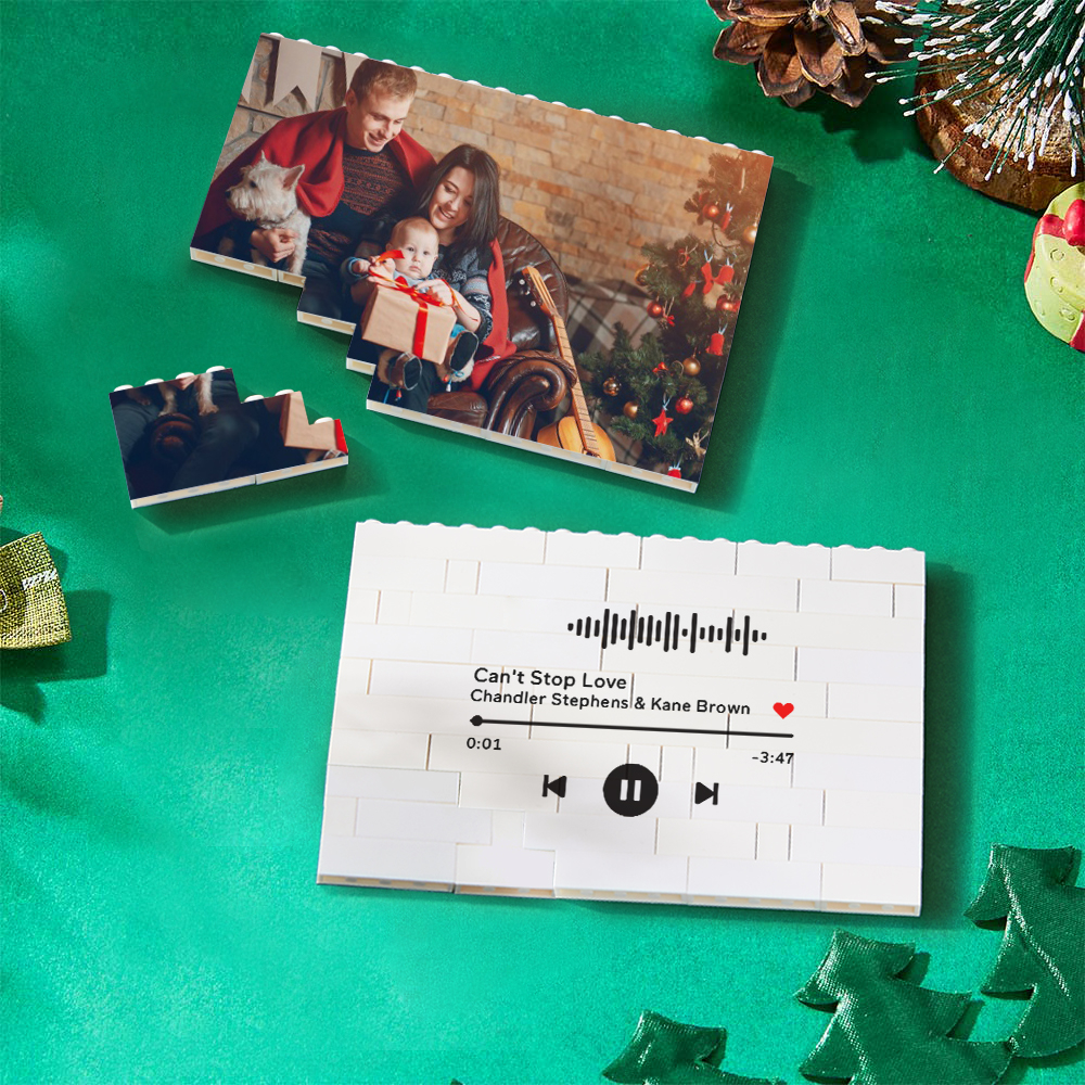 Music Code Personalized Building Brick Photo Block Frame The Best Gift