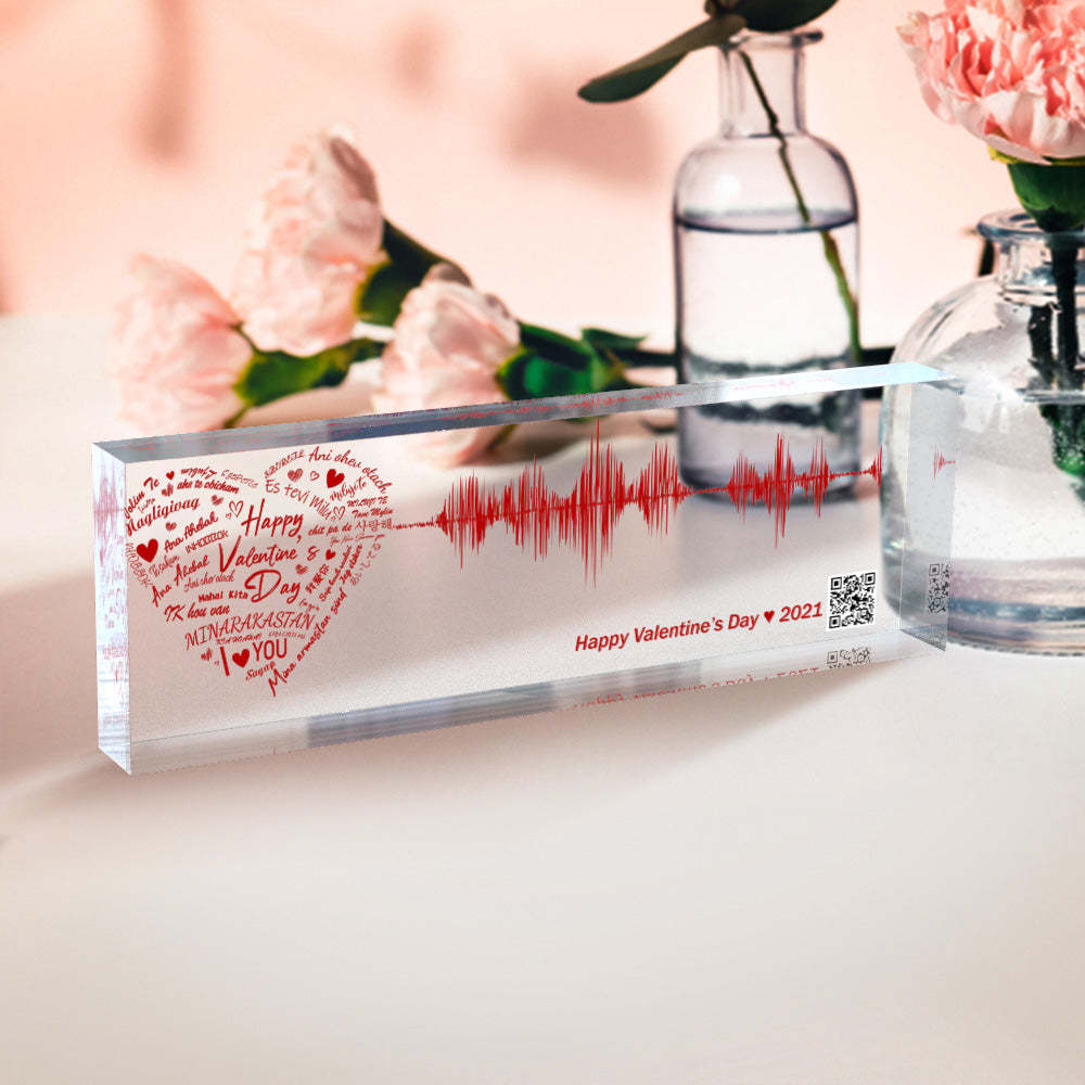 Custom Personal Voice Message Print Soundwave Art Print Ornament Valentine's Day Gift