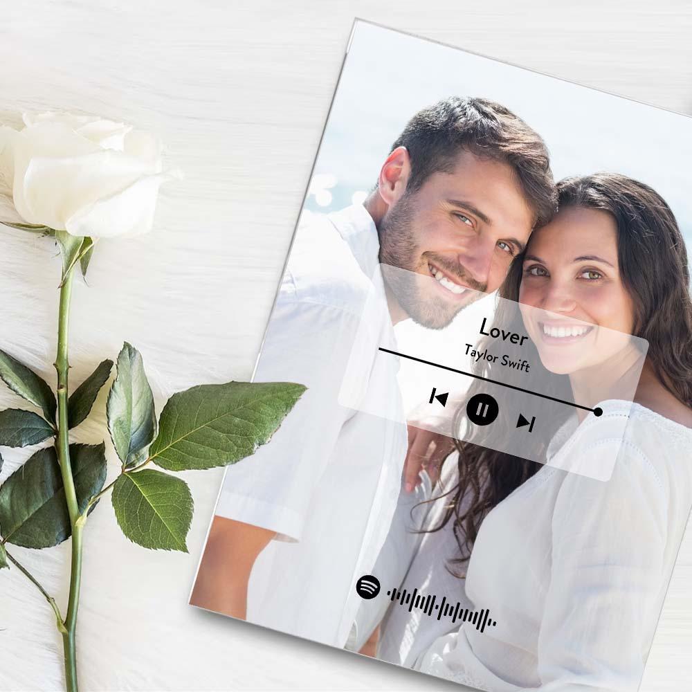 Customized Spotify Code Plaque Custom Photo Music Plaque Gift For Lover