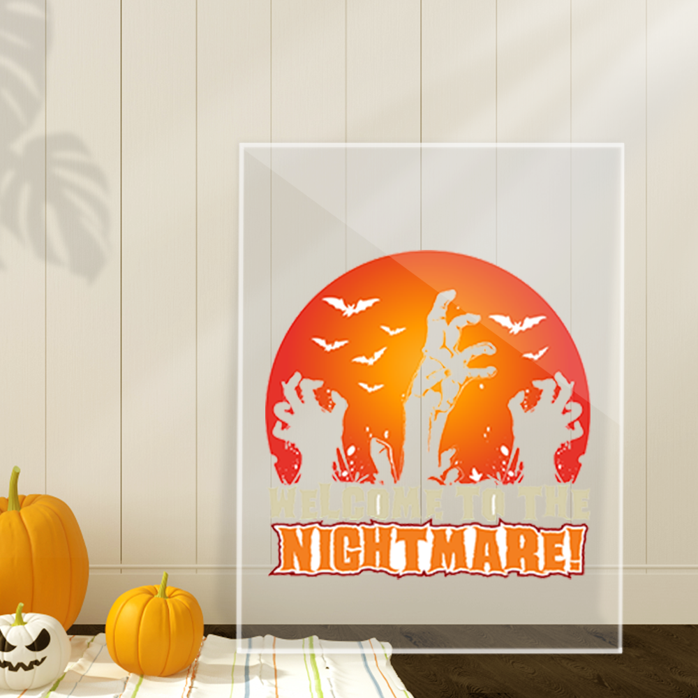 Welcome To The Nightmare,Halloween Plaque