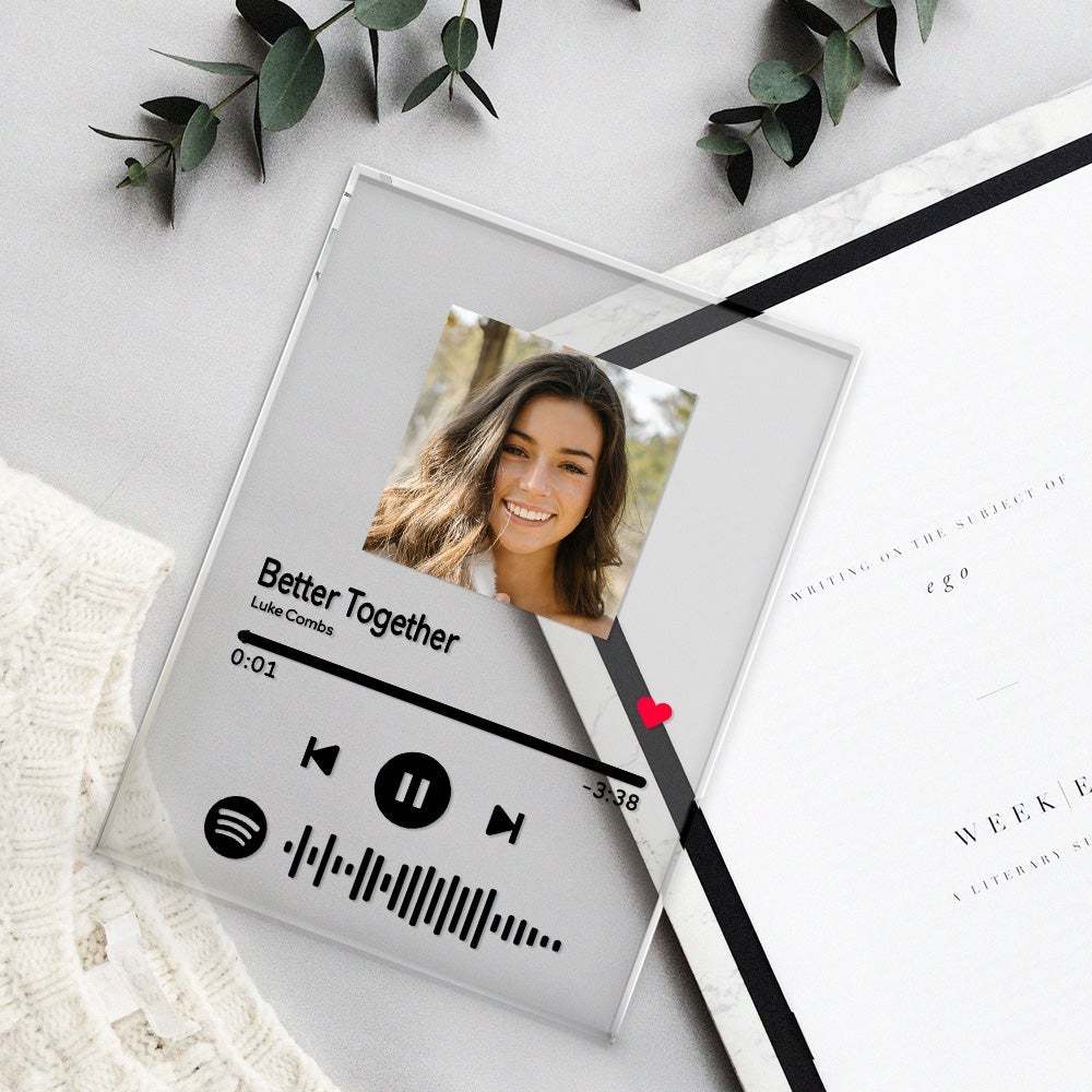 Custom Spotify Code Music Plaque Glass Gifts For Yourself