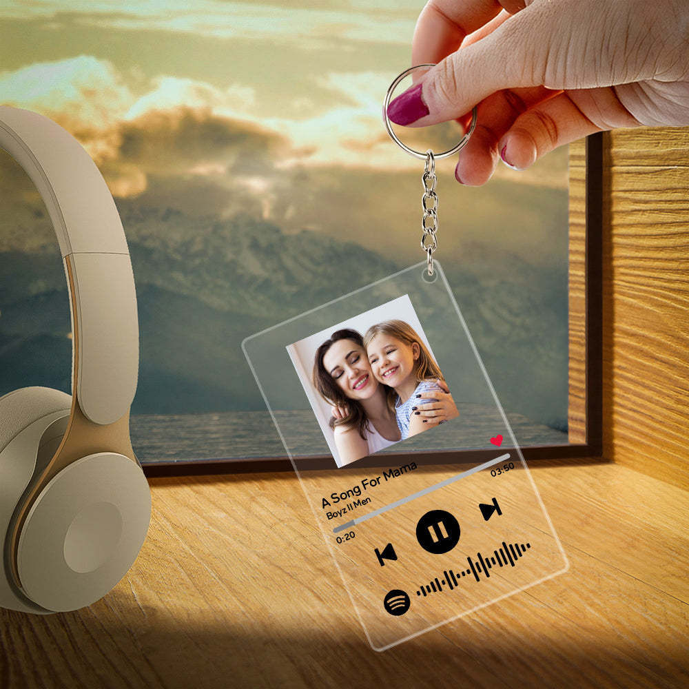 Custom Spotify Code Music Keychain (2.1in x 3.4in) Gift For Friend
