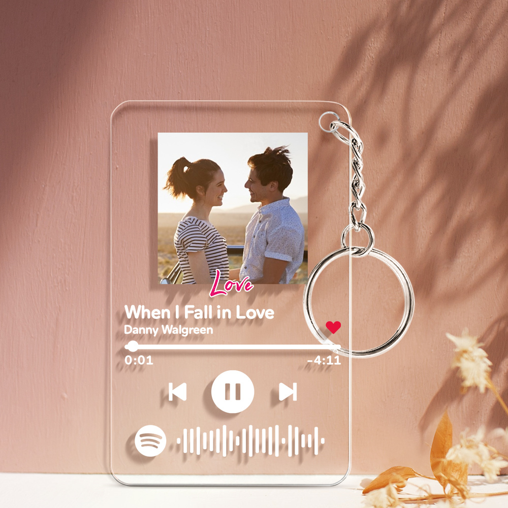Gift For Her Custom Spotify Code Acrylic Plaque/Night Light/Keychain