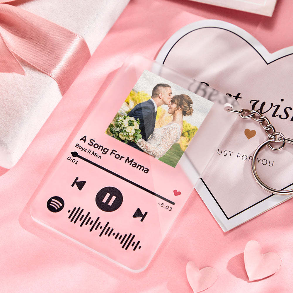 Custom Spotify Glass Music Code Keychain Arts The Best Wedding Gifts