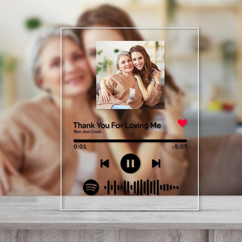 Custom Spotify Glass 7 Colors Night Light Music LED Lamp Gift for Father