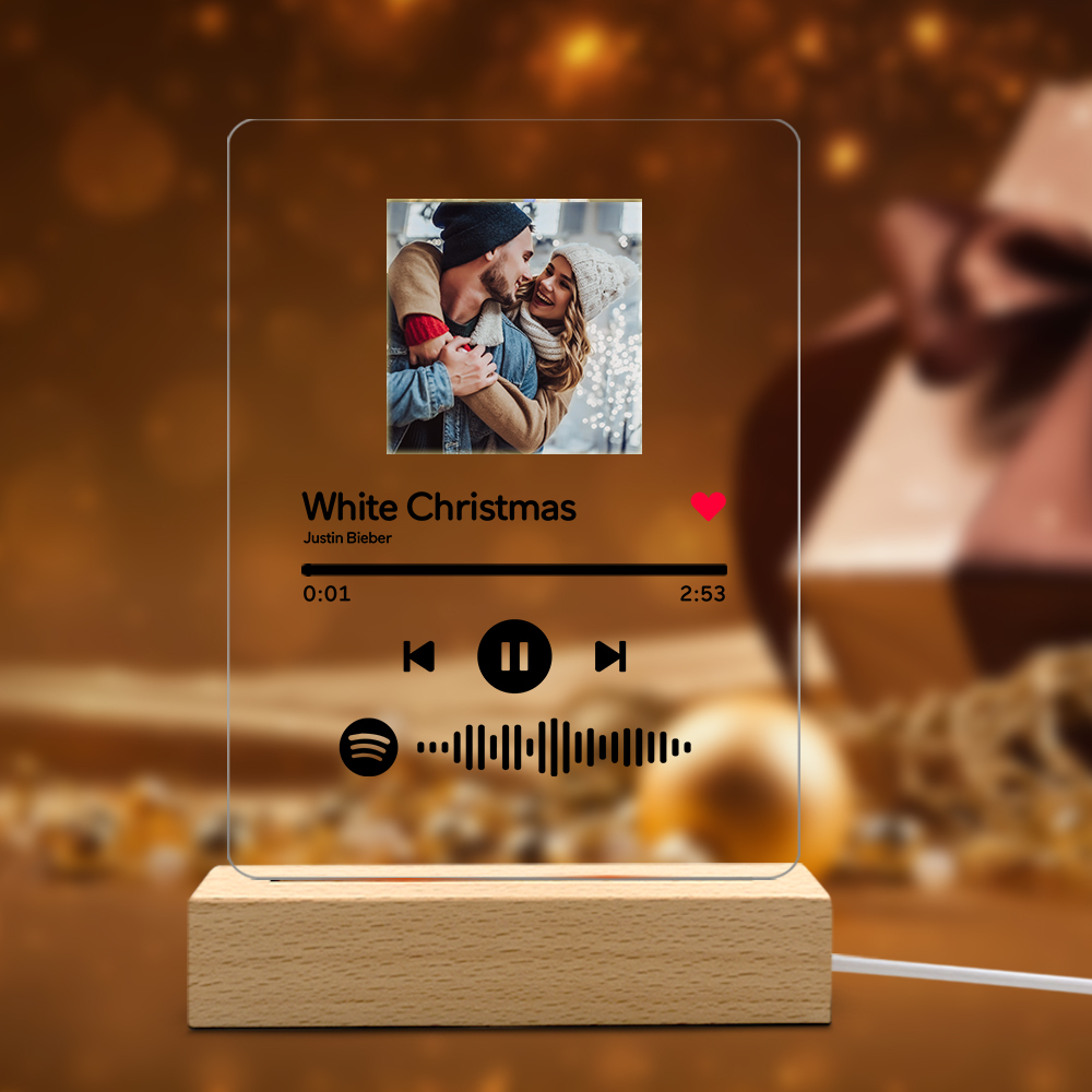 Custom Spotify Code Acrylic Night Light/Plaque/Keychain Christmas Gifts For Love