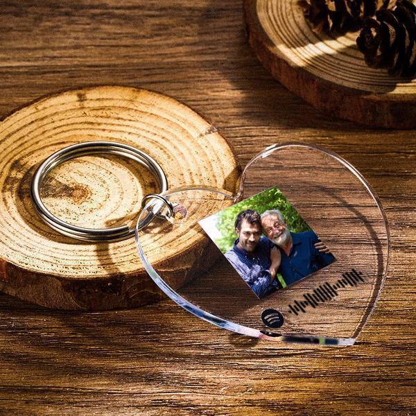 Custom Scannable Spotify Code Keychain Spotify Favorite Song Photo Engraved Keychain