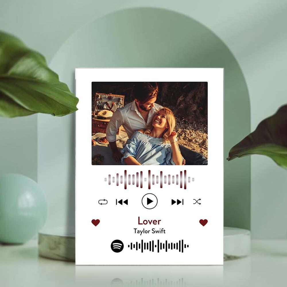 Personalized Spotify Code Plaque Custom Photo Anniversary gift